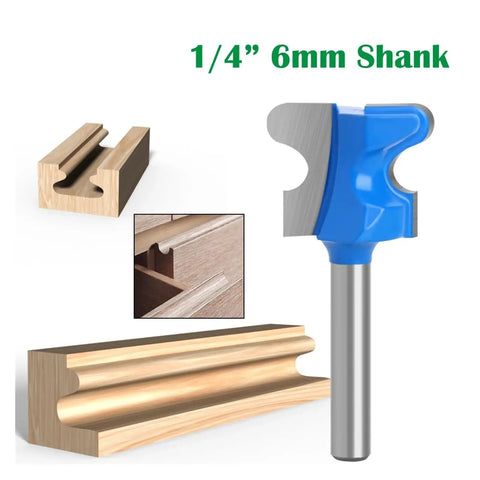 Kick It Up A Notch With This Double Finger Molding Router Bit! 6mm shank with wood profiles for smooth finish carpentry.