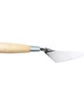 Archaeology Pointing Trowel With Leather Holster And Wood Handle, 5 X 2.5 Inch High Carbon Steel Blade, Heavy Duty USA Made, side view