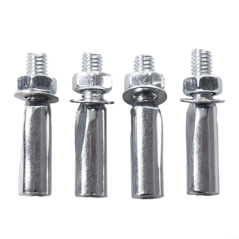 Four Pack Nine Point Five Millimeter Three Eighth Inch Steel Cotter Pins For Bikes With Nuts And Washers Crank Pegs For Chainring