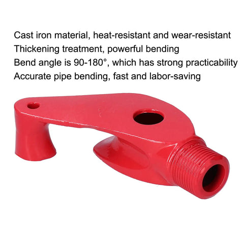 Heavy Duty 90 To 180 Degree Conduit Bending Tool Manual Pipe Bender Cast Iron Tube Former red handheld pipe shaper for angles.