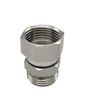 304 Stainless Steel Garden Hose Swivel Connector 360 Degree Three Quarter GHT Male To Female Adapter Joint Anti Twisting Kink Pack Of 2 Durable Lead Free Corrosion Resistant Fittings, close-up