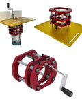 Built Tough Metal Router Table With Heavy Duty Aluminum Top Plate And No Sweat Lift System for precise woodwork tasks.