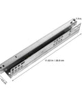 Two Piece Drawer Runner Slides Rust Resistant Steel Construction Super Quiet Two Section Rails for smooth sturdy sliding