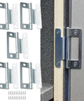 Heavy Duty Steel Crank Flush Hinge For 15 To 19mm Door Thickness Caravans And Mobile Homes Zinc Plated Finish With Screws 50x23mm Pack Of Five