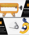 High Strength Rings and Thickened Spring for Heavy Duty Chain Drum Lifter With Rock Solid Grab Hooks For Forklifts.