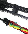 16 Pack 18 Inch Hook And Loop Nylon Cable Ties Reusable Black Straps With D Ring Buckle on umbrella and poles