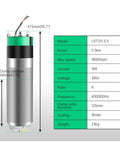 Beefy 5.5Kw Water Cooled Spindle With 8 Tool Automatic Changer Bt30 Mount Dual Voltage For Tough Metal Cnc Router Projects smooth operator image with dimensions and specifications.