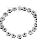 V Groove Ball Bearing Set 20 Pcs Miniature Steel V Pulley Bearings 3x12x4mm arranged in a circle on a white background