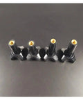 Four Pack M8 Clamping Nuts Screw Replacement Kit Rock Solid Fittings For Soft Serve Ice Cream Machines, Black steel knobs set.