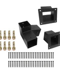 Heavy Duty Steel Slanted Roof Pergola Bracket Kit Wall Mount For 4x4 Posts With Three Way And Unidirectional Gazebo Support Hardware And Screws