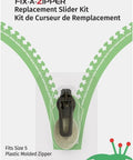 Replacement Zipper Slider Kit For Size 5 Plastic Zippers Gunmetal Finish Easy Install With Included Tool on packaging