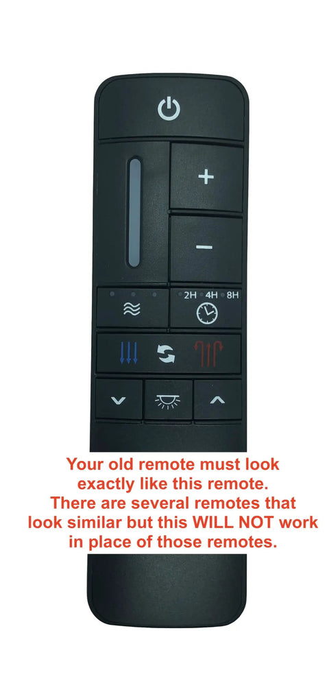UC7225T Replacement Remote With Wall Mount Holder For TR198A, Black, Universal Home Theater Remote, front view with buttons