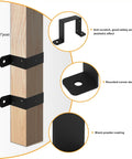 4 Pack Square Tube Strap Clamp Set For 4x4 Posts showing heavy-duty U shape bracket with powder coat finish, black