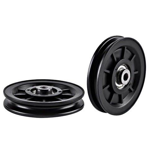 Round Rope Pulley For Gym Equipment Nylon Wire Rope Reel Pulley For Cables And Cable Machines Quiet Low Friction Waterproof Bearing Replacement For Fitness Gear And Garage Door Roller Systems, black PA bearing pulley