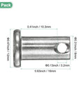 10 Pack M8 x 16mm Stainless Steel Clevis Pins With Flat Head Single Hole 304 Grade For Mechanical Linkages Trucks Lawn Mowers Hinge Pins Reusable Quick Install Fasteners Built To Handle Real Work, 0.63in x 0.41in pin