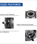 Front Wheel Hub And Bearing Assembly Pair 513220 For Subaru Outback And Legacy 2005 To 2014 With ABS features diagram