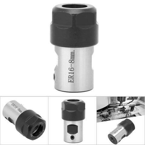 Heavy Duty ER16 Collet Chuck Holder For CNC Milling Machines, 8mm Clamping Tool Bar With Spiral Thread, C20-ER16-35L, metal construction