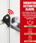 Portable Door Lock With Alarm 130dB Vibration Siren For Travel Hotels Apartments And Home Safety 2In1 Lock And Alarm Adjustable