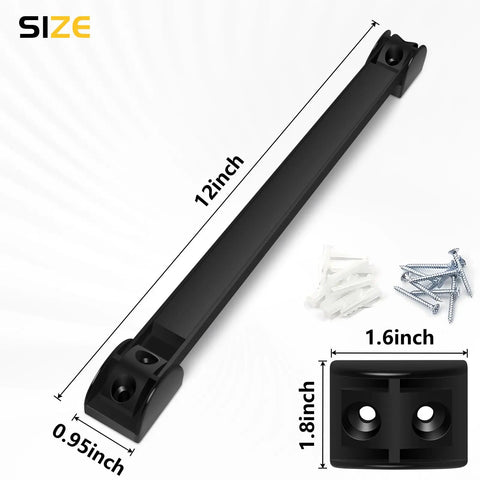 12 Inch Magnetic Tool Holder Strip Set of 5 for Garage Organization Heavy Duty Magnetic Tool Bar with dimensions and mounting hardware