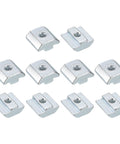 20 Pack M5 Hammer Head T Nuts Nickel Plated Carbon Steel For 4040 Aluminum Extrusion Sliding T Slot Bolts shown in layout