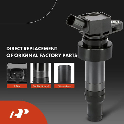 Set of 4 Ignition Coil Packs for Hyundai Veloster 2012-2017, Accent 2012-2019, and Kia Rio Soul 2012-2019 1.6L Naturally Aspirated Engine