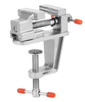 Rock Solid Mini Flat Pliers Bench Vise And Tabletop Clamp For Precision Woodwork Drill Press Vice in aluminum alloy construction.