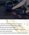 Using Powerful Paintless Dent Removal Kit With LED Line Board Digital Display Adjustable Power on car hood