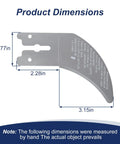Top Tier Table Saw Riving Knife Kickback Shield Compatible With Dewalt Dwe7485 showing dimensions 1.77in x 2.28in x 3.15in