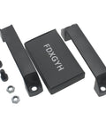 2 Pieces Aluminium Alloy Black Rectangular Industrial Pull Handle Set For Cabinets And Drawers With 120mm Mounting Hole Distance
