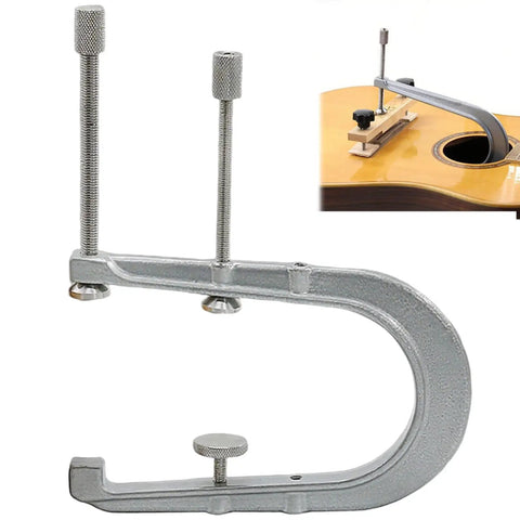 Six Inch Three Hole C Clamp For Acoustic Guitar And Ukulele Bridge Repair, Secure Hold To Fix Loose Bridges Without Glue, Heavy Duty Clamp Tool
