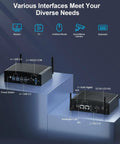 Slick Industrial Mini PC With An Eighth Gen Intel Core I5-8260U Chip Paired To A Full 16GB DDR4 Kit And Blazing 512GB Solid State Drive various ports and interfaces for connectivity.