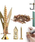 No Drill Drywall Anchors And Screws Kit Hangs Heavy Loads Up To Eighty Pounds Without Breaking A Sweat Fast Rock Solid Installation with anchors and screws.