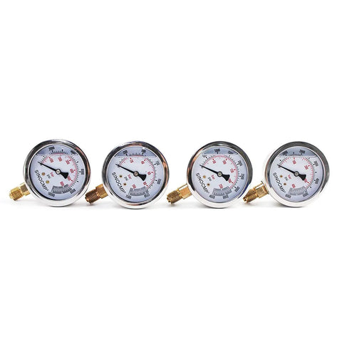 Heavy Lifter Hydraulic Pressure Test Kit With Four Reliable Gauges And Ten Rugged Couplings Plus Three Premium Hoses Perfect For Excavator Service And Construction Project Demands Comes With A Secure Latch Carry Case