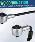 Two combination wrenches from Hardcore Heavy Duty Torque Multiplier Wrench Set Featuring A Solid 1:6:5 Gear Ratio.