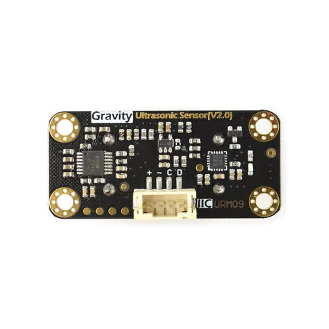 URM09 I2C Ultrasonic Sensor Module For Quick And Easy Distance Readings On Arduino And Raspberry Pi, Plug And Play 50Hz Ranging Up To 500cm With Temperature Compensation And Obstacle Avoidance, front view