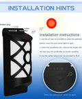 Installation steps for Solar Flame Lights Outdoor Waterproof LED Wall Lanterns With Flickering Flames Auto On Off Sensor 66 LED