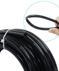 Three Eighths Inch Black PU Pneumatic Tubing Air Hose Lightweight Flexible Line for Water and Fluid Transfer and Air Compressors, 32.8 Feet Long, 10 Meters coiled with hand flexing section