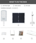 Beast Power 200W Solar Street Light Outdoor IP65 Waterproof Dusk To Dawn LED Lamp With 12,000 Lumens and assembly components