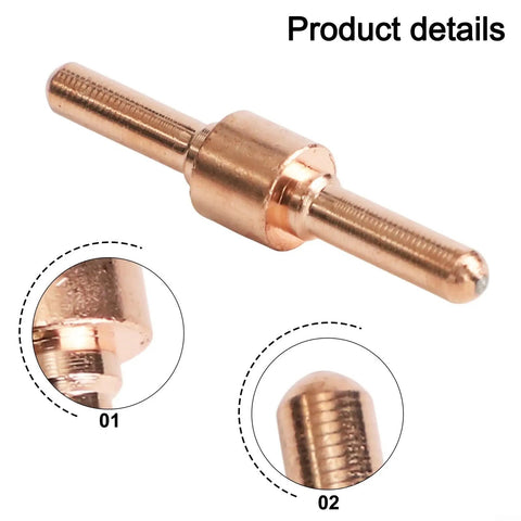 60 Piece Plasma Cutter Consumables Kit for PT 31 and LG 40 Torches Includes 30 Copper Electrodes and 30 Copper Nozzles close-up view