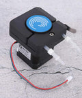 Hella Accurate Micro Peristaltic Pump Featuring Heavy Duty 42 Stepper Motor For Smooth Liquid Dosing Aquarium Transfer And Lab Setup Adjustable Output Up To 140 Ml Per Minute 6 To 24V Dc with black casing and tubing.