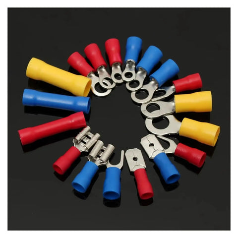 Get The ULTIMATE WVAIUPIX 1200 Pcs Mixed Assorted Lug Kit With Insulated Electrical Wire Connector Crimp Terminals Spade Ring Set Perfect For All Your CLH 22-10 AWG Projects And Heavy Duty Wiring Hauls Today: assorted insulated ring and spade terminals