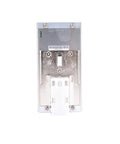 Back view of Bulletproof 240W Din Rail Power Supply 24V 10A, showing connectors and mounting plate for industrial control panels.