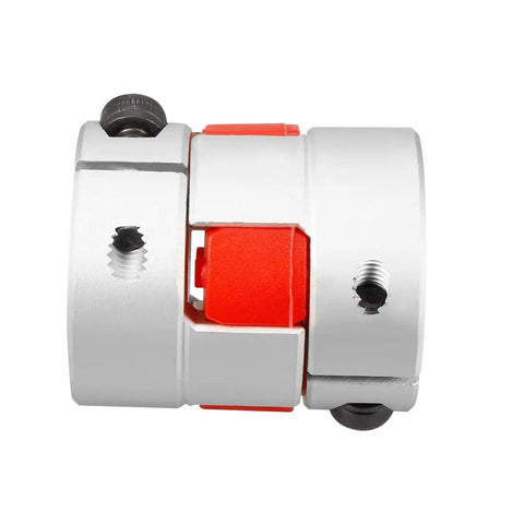 Plum Shaped Shaft Coupler 12Mm To 14Mm Adapter with aluminum and polyurethane, 30mm diameter, 35mm length for CNC and robotics