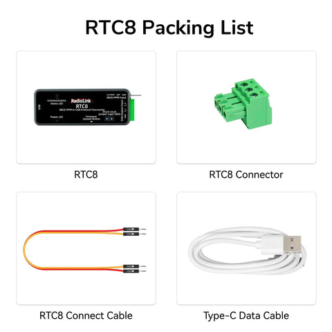 SBUS and PPM to CAN Protocol Encoder Module With Dual Signal Auto Detect Industrial Configuration including RTC8 components.