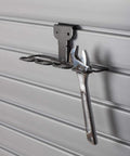 Small Tool Rack For Garage Slatwall Panels In Dark Gray Steel Holds Four Small Tools Fits StoreWall Installed