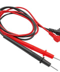 Dual Banana Plug Multimeter Probe Leads Set 60cm 1000V Rated Red And Black Test Cable With Non Slip Grips shown coiled