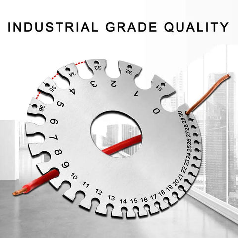 Two Pack Stainless Steel Thickness Gauges, Wire Gauge Measuring Tool Set For Wires, Sheets, And Cables, Dual Sided Round Gauge