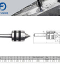 3MT Live Center 60 Degree Tailstock Center for Wood and Metal Lathes with 4000 RPM 900 Pounds Max Weight 0.0006 Inch Runout