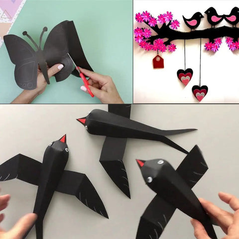 Crafts using 100 Pack Black Corrugated Cardboard Sheets 35x9 Inches E-Flute Three Thirty-Second Inch Thick For DIY Crafts