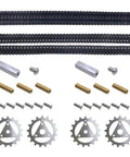 Two Pcs Robot Tank Tracks 95cm Crawler Treads With Gear For DIY Robot Tank Build Durable Stainless Drive Wheel Engineering Plastic Tracks Reusable Chain Links TH Track Kit For Teens And Adults Idler Wheels Not Included.
